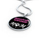 American Wirehair Cat Mom Necklace Circle Pendant Stainless Steel or 18k Gold 18-22"-Express Your Love Gifts