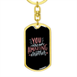 An Amazing Mother White Mom Keychain Stainless Steel or 18k Gold Dog Tag Keyring-Express Your Love Gifts