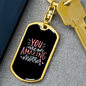 An Amazing Mother White Mom Keychain Stainless Steel or 18k Gold Dog Tag Keyring-Express Your Love Gifts