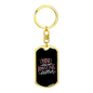 An Amazing Mother White Mom Keychain Stainless Steel or 18k Gold Dog Tag Keyring-Express Your Love Gifts