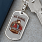An Animal Professional Hunter Hunter'S Keychain Gift Stainless Steel or 18k Gold Dog Tag Keyring-Express Your Love Gifts