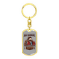 An Animal Professional Hunter Hunter'S Keychain Gift Stainless Steel or 18k Gold Dog Tag Keyring-Express Your Love Gifts