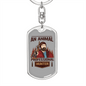 An Animal Professional Hunter Hunter'S Keychain Gift Stainless Steel or 18k Gold Dog Tag Keyring-Express Your Love Gifts