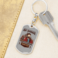 An Animal Professional Hunter Hunter'S Keychain Gift Stainless Steel or 18k Gold Dog Tag Keyring-Express Your Love Gifts