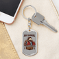 An Animal Professional Hunter Hunter'S Keychain Gift Stainless Steel or 18k Gold Dog Tag Keyring-Express Your Love Gifts