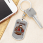 An Animal Professional Hunter Hunter'S Keychain Gift Stainless Steel or 18k Gold Dog Tag Keyring-Express Your Love Gifts