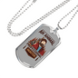 An Animal Professional Hunter Hunting Necklace Stainless Steel or 18k Gold Dog Tag 24"-Express Your Love Gifts