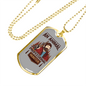 An Animal Professional Hunter Hunting Necklace Stainless Steel or 18k Gold Dog Tag 24"-Express Your Love Gifts