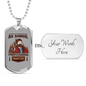 An Animal Professional Hunter Hunting Necklace Stainless Steel or 18k Gold Dog Tag 24"-Express Your Love Gifts