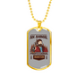 An Animal Professional Hunter Hunting Necklace Stainless Steel or 18k Gold Dog Tag 24"-Express Your Love Gifts