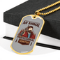 An Animal Professional Hunter Hunting Necklace Stainless Steel or 18k Gold Dog Tag 24"-Express Your Love Gifts
