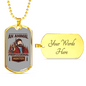 An Animal Professional Hunter Hunting Necklace Stainless Steel or 18k Gold Dog Tag 24"-Express Your Love Gifts