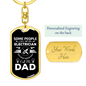 An Electrician Dad Swivel Keychain Dog Tag Stainless Steel or 18k Gold-Express Your Love Gifts