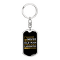 An Old Man Carpenter Swivel Keychain Woodworker Dog Tag Stainless Steel or 18k Gold-Express Your Love Gifts