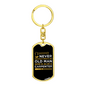 An Old Man Carpenter Swivel Keychain Woodworker Dog Tag Stainless Steel or 18k Gold-Express Your Love Gifts