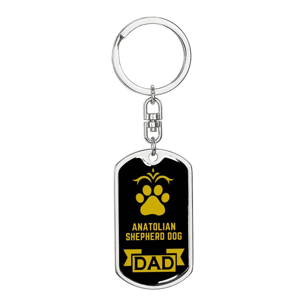 Anatolian Shepherd Dog Dog Tag Pendant Keychain Stainless Steel or 18k Gold-Express Your Love Gifts