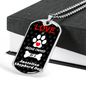 Anatolian Shepherd Dog Love Is Stainless Steel or 18k Gold Dog Tag 24" Chain-Express Your Love Gifts