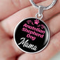 Anatolian Shepherd Dog Mama Necklace Circle Pendant Stainless Steel or 18k Gold 18-22" Dog Mom Pendant-Express Your Love Gifts