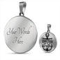 Anchored In Faith Necklace Stainless Steel or 18k Gold Circle Pendant 18-22"-Express Your Love Gifts
