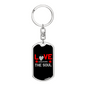Anchors The Soul Keychain Stainless Steel or 18k Gold Dog Tag Keyring-Express Your Love Gifts