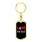 Anchors The Soul Keychain Stainless Steel or 18k Gold Dog Tag Keyring-Express Your Love Gifts