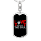 Anchors The Soul Keychain Stainless Steel or 18k Gold Dog Tag Keyring-Express Your Love Gifts