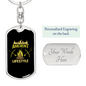 Ancient Life Style Hunter'S Keychain Gift Stainless Steel or 18k Gold Dog Tag Keyring-Express Your Love Gifts