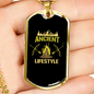 Ancient Life Style Hunting Necklace Stainless Steel or 18k Gold Dog Tag 24"-Express Your Love Gifts