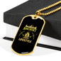 Ancient Life Style Hunting Necklace Stainless Steel or 18k Gold Dog Tag 24"-Express Your Love Gifts