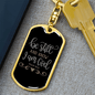 And Know I Am God Psalm 46:10 Keychain Stainless Steel or 18k Gold Dog Tag Keyring-Express Your Love Gifts