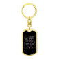 And Know I Am God Psalm 46:10 Keychain Stainless Steel or 18k Gold Dog Tag Keyring-Express Your Love Gifts