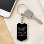 And Know I Am God Psalm 46:10 Keychain Stainless Steel or 18k Gold Dog Tag Keyring-Express Your Love Gifts