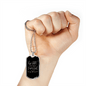 And Know I Am God Psalm 46:10 Necklace Stainless Steel or 18k Gold Dog Tag 24" Chain-Express Your Love Gifts