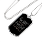 And Know I Am God Psalm 46:10 Necklace Stainless Steel or 18k Gold Dog Tag 24" Chain-Express Your Love Gifts