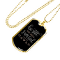 And Know I Am God Psalm 46:10 Necklace Stainless Steel or 18k Gold Dog Tag 24" Chain-Express Your Love Gifts