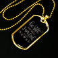 And Know I Am God Psalm 46:10 Necklace Stainless Steel or 18k Gold Dog Tag 24" Chain-Express Your Love Gifts