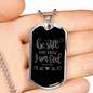 And Know I Am God Psalm 46:10 Necklace Stainless Steel or 18k Gold Dog Tag 24" Chain-Express Your Love Gifts
