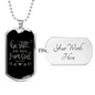 And Know I Am God Psalm 46:10 Necklace Stainless Steel or 18k Gold Dog Tag 24" Chain-Express Your Love Gifts