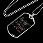 And Know I Am God Psalm 46:10 Necklace Stainless Steel or 18k Gold Dog Tag 24" Chain-Express Your Love Gifts