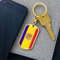Andorra Flag Keychain Dog Tag Stainless Steel or 18k Gold-Express Your Love Gifts