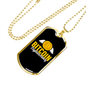 Angel Bitcoin Crypto Necklace Stainless Steel or 18k Gold Dog Tag 24" Chain-Express Your Love Gifts