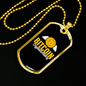Angel Bitcoin Crypto Necklace Stainless Steel or 18k Gold Dog Tag 24" Chain-Express Your Love Gifts