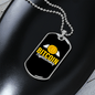 Angel Bitcoin Crypto Necklace Stainless Steel or 18k Gold Dog Tag 24" Chain-Express Your Love Gifts