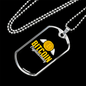 Angel Bitcoin Crypto Necklace Stainless Steel or 18k Gold Dog Tag 24" Chain-Express Your Love Gifts