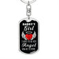 Angel Dog Tag Pendant Keychain Stainless Steel or 18k Gold-Express Your Love Gifts