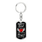 Angel Dog Tag Pendant Keychain Stainless Steel or 18k Gold-Express Your Love Gifts