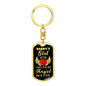 Angel Dog Tag Pendant Keychain Stainless Steel or 18k Gold-Express Your Love Gifts
