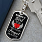 Angel Dog Tag Pendant Keychain Stainless Steel or 18k Gold-Express Your Love Gifts