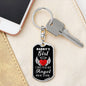 Angel Dog Tag Pendant Keychain Stainless Steel or 18k Gold-Express Your Love Gifts