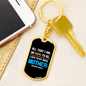 Angel Mother Mom Keychain Stainless Steel or 18k Gold Dog Tag Keyring-Express Your Love Gifts